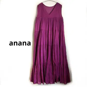 새상품급 ] anana 2way 티어드 롱 원피스 슬리브리스 플레어