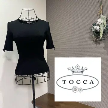 [새상품 미사용] TOCCA 토카 상의 반팔 리브 니트