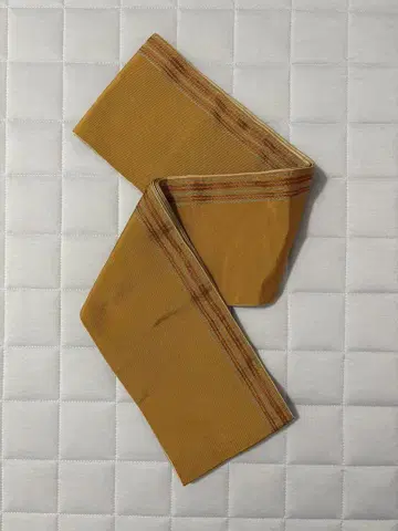 리버시블 반폭 오비 겨자색