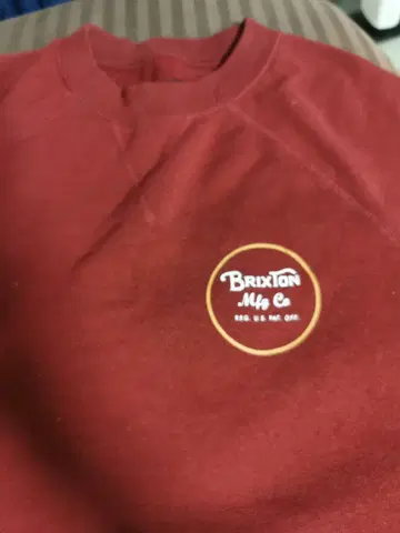 Brixton 버건디 스웨트 셔츠 S