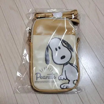 스누피 스마트폰 숄더 숄더백 베이지