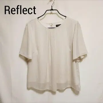 Reflect 리플렉트 쉬폰 블라우스 상의 베이지 스트라이프 9