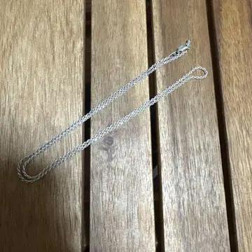 실버 트위스트 체인 목걸이 50cm 이탈리아제
