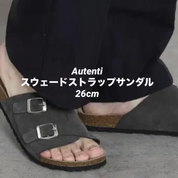 Autenti 오텐티 남성용 샌들 스웨이드 스트랩 샌들 26cm