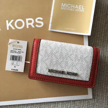 새상품 MICHEAL KORS 마이클코어스 시그니처 레드 키케이스