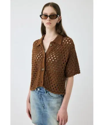 MOUSSY CROCHET 니트 셔츠