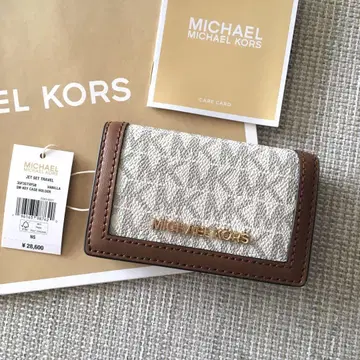 새상품 MICHEAL KORS 마이클코어스 시그니처 바닐라 키케이스