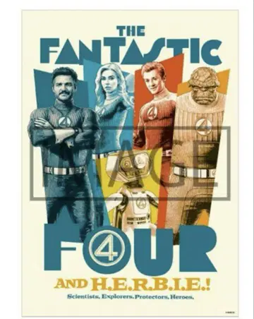 MARVEL 마블 판타스틱4 Happy 복권 E상 포스터