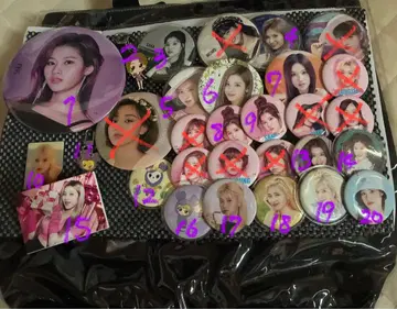 TWICE 사나 K-POP 아이돌 캔뱃지 핀 배지 키링 세트