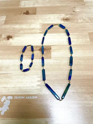 목걸이 팔찌 세트 블루 파랑