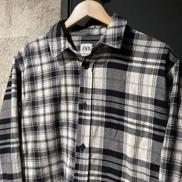 ZARA 자라 체크 셔츠 릴랙스 핏 M