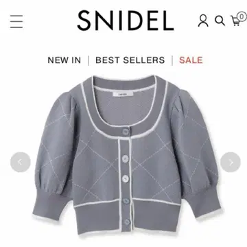 [미사용 새상품] snidel 바이컬러 크롭 니트 풀오버