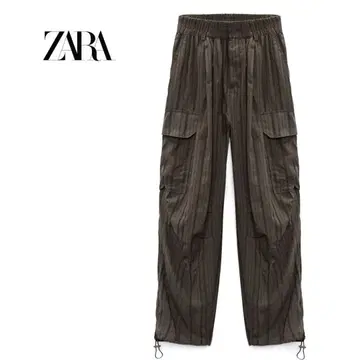 ZARA 레이스 트리밍 카고 팬츠