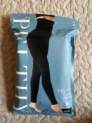 PELTHY 슬림 레그 레깅스 M 사이즈 블랙