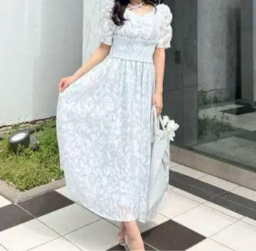 AnMILLE 안미르 플라워 크로스 플레어 OP 원피스
