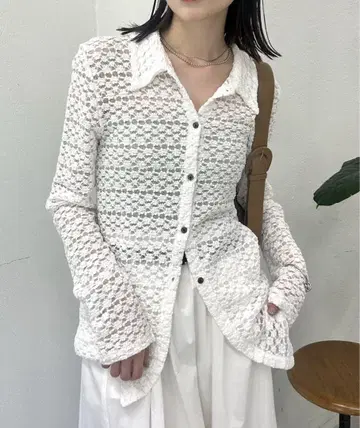[ mystic ] 카라 레이스 가디건
