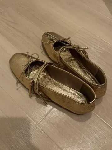 zara 골드 발레 슈즈