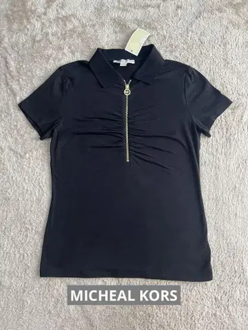 MICHEAL KORS 블랙 반팔 피케 셔츠