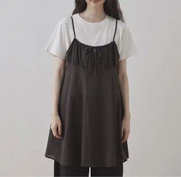 Unblend 빈티지 체크 무늬 캐미 튜닉