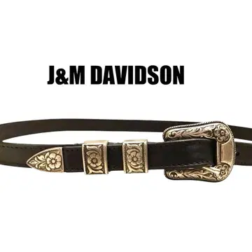 J&M DAVIDSON 34/85 웨스턴 벨트 블랙