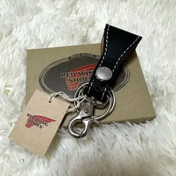 미사용 택 포함 박스 포함 레드윙 가죽 키링 키링 블랙