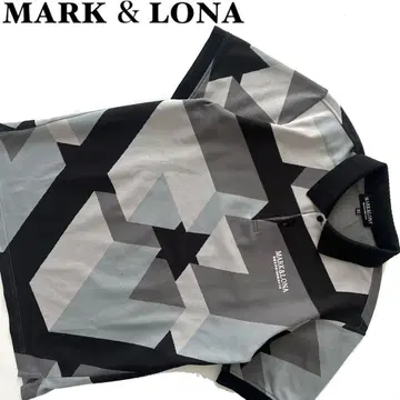 MARK&LONA 마크앤로나 별 올 패턴 피케 셔츠 남성용 코드 XL