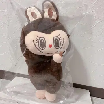 라부부 봉제 인형 파우치 숄더백 미사용 새상품 브라운