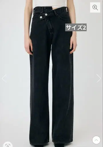 MOUSSY CROSS WAIST WIDE STRAIGHT 사이즈 2