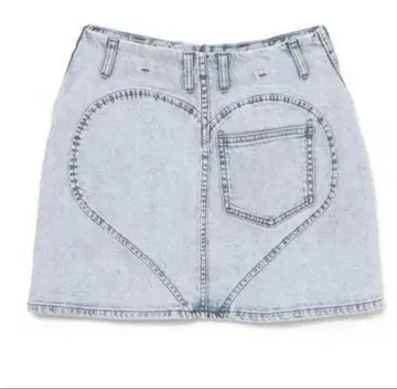 ANDMARY Heart hip denim skirt M
