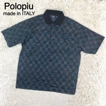 [이탈리아제] Polopiu 멀티 컬러 체크 무늬 피케 셔츠