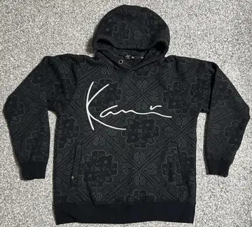 Karl Kani 올 패턴 페이즐리 반다나 패턴 풀오버 후드티 M