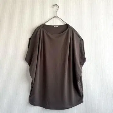 이에나 블라우스 상의 스키퍼 브라운 IENA 시원하고 편안한 워셔블