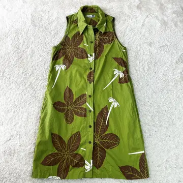 hilo Hawaii 하와이섬 시그제인 원피스 M 그린 꽃무늬