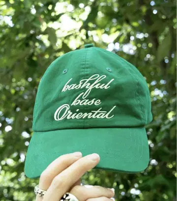 bashful base Oriental 그린 컬러 빈티지 라이크 로고 캡