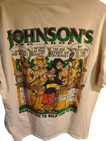 90년대 Vintage BIG JOHNSON 골프 티셔츠 XL