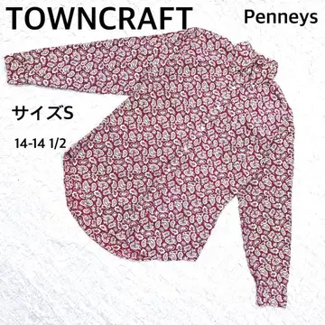 TOWNCRAFT Penneys 페이즐리 무늬 긴팔 셔츠 S