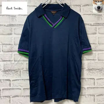 새상품급! Paul Smith COLLECTION 네이비 V넥 피케 셔츠