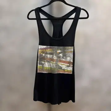 SPIRALGIRL 블랙 탱크탑 그래픽 프린트