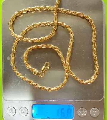 유품 정리 목걸이 750 ITALY 각인 있음 16.8g