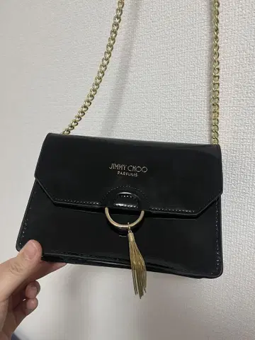 JIMMY CHOO 블랙 체인 백