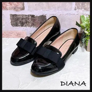 [DIANA 다이애나] 플랫슈즈 오페라 슈즈 에나멜 블랙 23.5