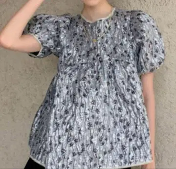 벌스데이 바쉬 오간자 페플럼 블라우스 한국 츠루바이마리코