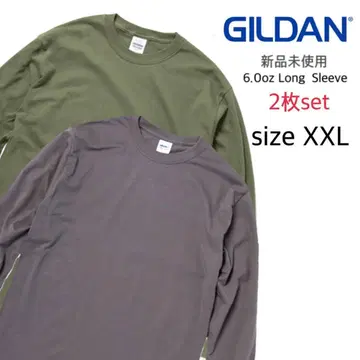[길단] 미사용 새상품 울트라 코튼 롱T 밀리터리 차콜 2XL