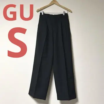 새상품급 GU 슈퍼 배기 슬랙스 블랙 S