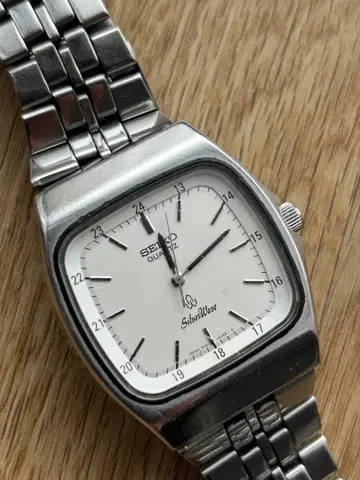 SEIKO 세이코 실버 웨이브 8221-5020 스퀘어 쿼츠