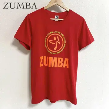 ZUMBA 줌바 레드 T셔츠 KEEP DANCING 로고 남녀 공용