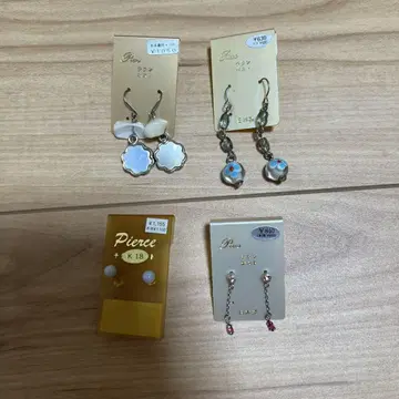 미사용 귀걸이 4점 세트