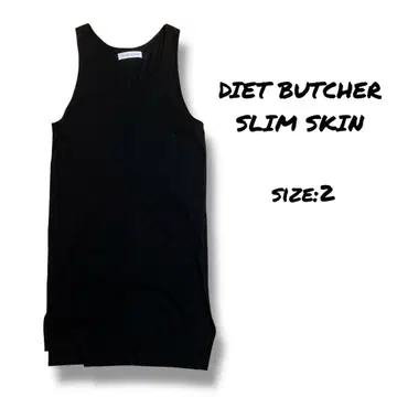 미사용 새상품급 DIET BUTCHER SLIM SKIN 탱크탑 롱