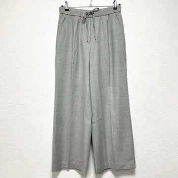 PLST 플라스테 울 블렌드 이지 팬츠 라이트 그레이 와이드 팬츠