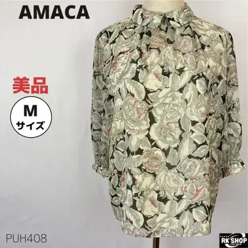 새상품급 AMACA 아마카 셔츠 블라우스 리버티 꽃무늬 M